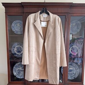Active USA Cream Open-Front Trench Coat